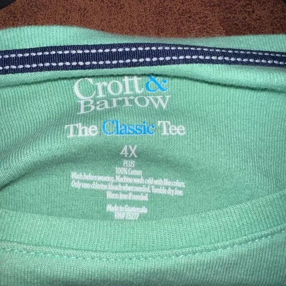 Croft & Barrow 4X Classic Tee – Mint Green – 100% Cotton - Picture 2 of 2